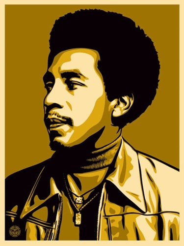 Smokey Robinson Print (Gold) by Shepard Fairey