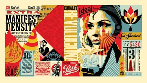 Damaged Wrong Path Mural (Large Format) by Shepard Fairey