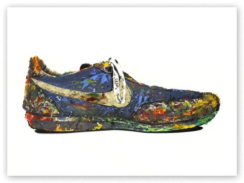 Shoe (Gold) by Mr Brainwash