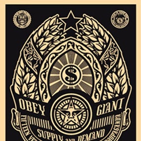 Supply And Demand (Black) by Shepard Fairey
