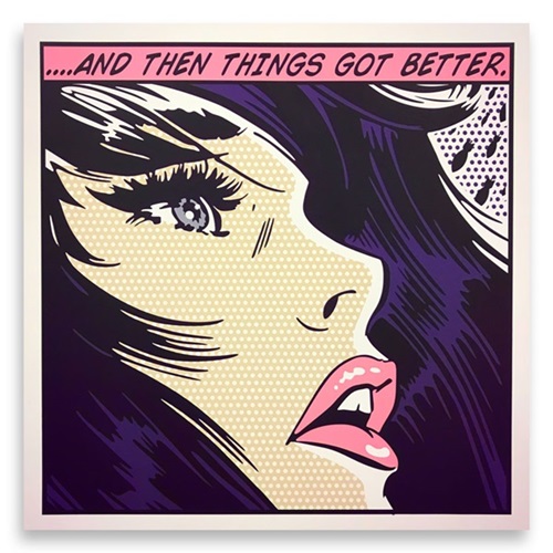 And Then Things Got Better (Valentines 48 x 48 Inch Original) by Denial
