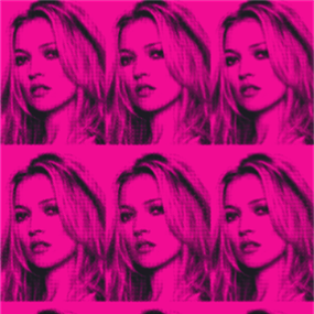 Kate 2011 x 9 Montage (Black On Pink) by Russell Marshall