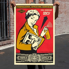 Stay Up Girl (Offset Lithograph) by Shepard Fairey