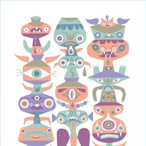 Calendar Totem by Tim Biskup
