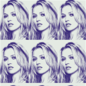 Kate 2011 x 9 Montage (Blue On Pearl) by Russell Marshall