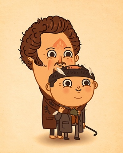 Just Like Us - Hugging A Friend II  by Mike Mitchell
