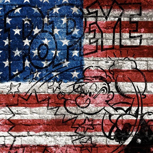 Pop Eye (Flag) by Mr Brainwash