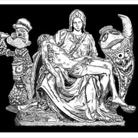 My Mary (Black & White) by Mark Dean Veca