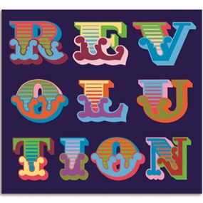 Revolution (Navy) by Ben Eine