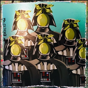 Darth Apple Heads (Metallic Green) by Mr Clever