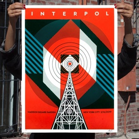 Interpol NYC Calling by Shepard Fairey