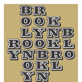 Brooklyn (Gold) by Ben Eine