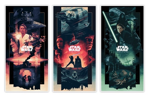 Original Star Wars Saga Triptych (Timed Edition) by John Guydo