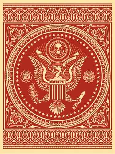 Presidential Seal (Red) by Shepard Fairey