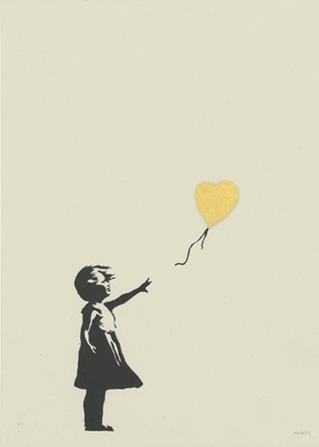 Girl With Balloon (Gold Artist Proof) by Banksy