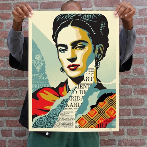 The Woman Who Defeated Pain (Frida Kahlo)  by Shepard Fairey