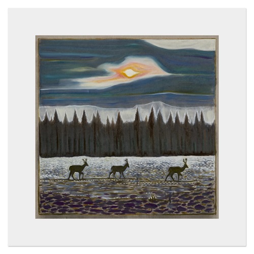 Deer And Northern Sun  by Billy Childish