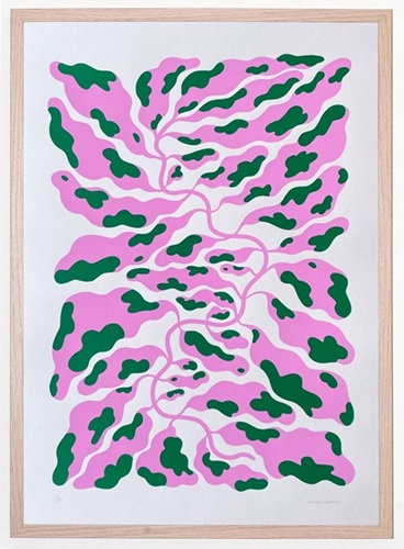 Pink Leaf Green Speckles  by Linnéa Andersson