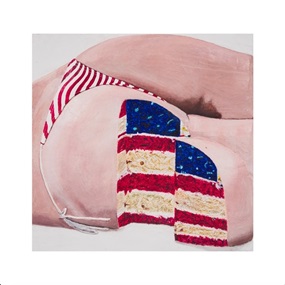 American Flag Sponge Butt Cake by Gina Beavers