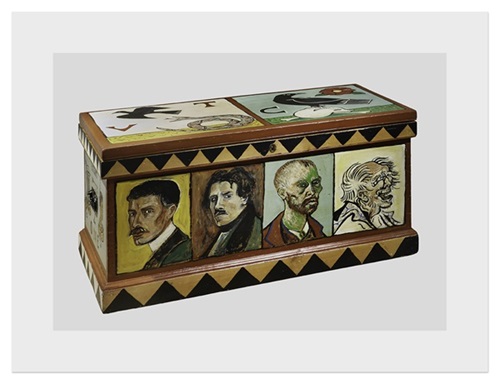 Torch Bearers Painted Chest  by Billy Childish