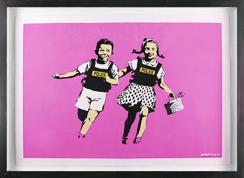 Jack & Jill (Police Kids) (Pink Artist Proof) by Banksy