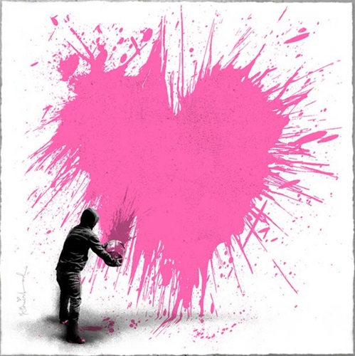 Secret Admirer (Pink) by Mr Brainwash