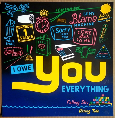 I Owe You Everything (Hand-Embellished) by Steve Powers