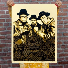 Run-DMC Raising Hell (Gold) by Shepard Fairey