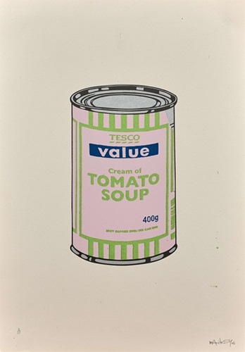 Soup Can (Pale Lilac, Lime, Dark Blue) by Banksy