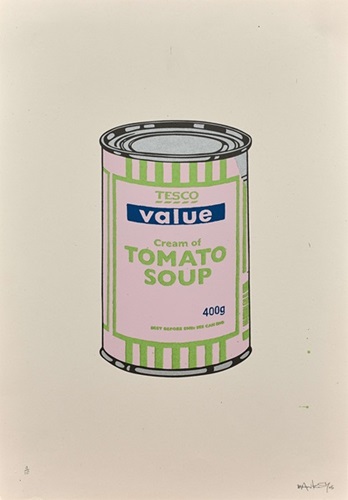 Soup Can (Pale Lilac, Lime, Dark Blue) by Banksy