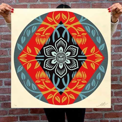 Obey Diamond Flower Round  by Shepard Fairey