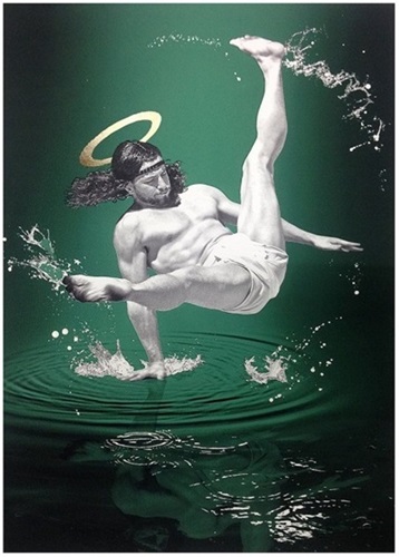 Breakdancing Jesus - On Water  by Cosmo Sarson