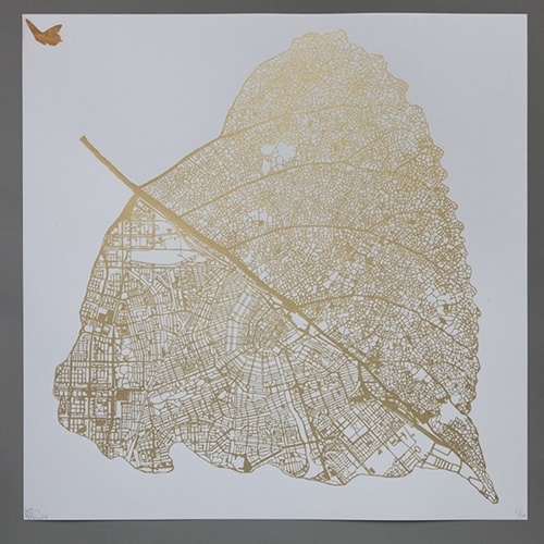 Tilia Cordata Amsterdam (Screenprint - Gold) by Nils Westergard