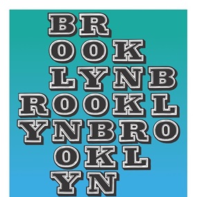 Brooklyn (Teal) by Ben Eine