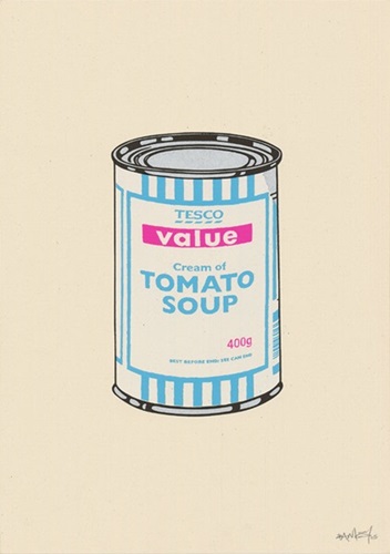 Soup Can (White, Blue, Hot Pink) by Banksy