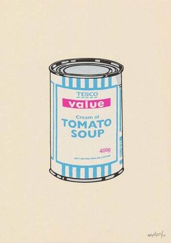 Soup Can (White, Blue, Hot Pink) by Banksy