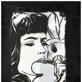 Bunny Girl (Stencil) by Faile