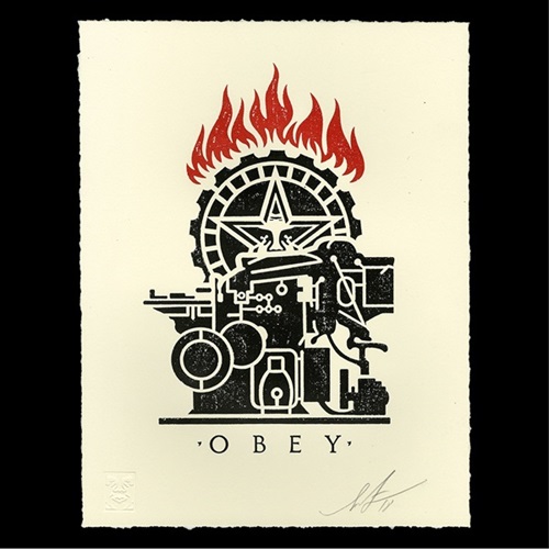 Obey Printing Press  by Shepard Fairey