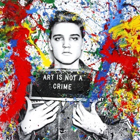 Happy Birthday Elvis! – Jailhouse Pop (Multicolour Splash) by Mr Brainwash