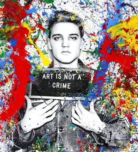 Happy Birthday Elvis! – Jailhouse Pop (Multicolour Splash) by Mr Brainwash