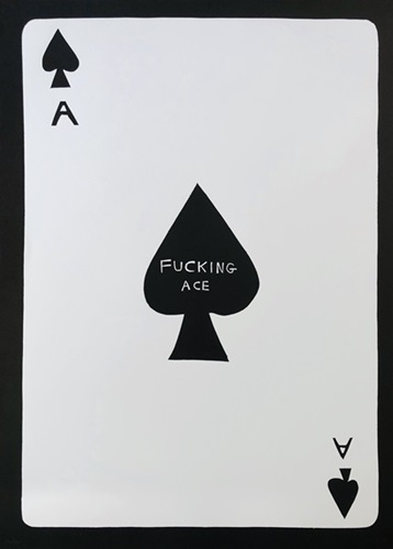 Fucking Ace (Linocut)  by David Shrigley