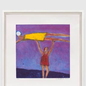 Woman Holding Woman by Katherine Bradford