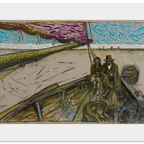 Couple Seated In Stern (Oyster Catchers, Thames Estuary, 1932) by Billy Childish
