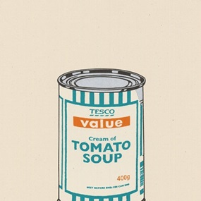 Soup Can (White, Emerald, Tan) by Banksy
