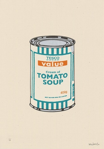 Soup Can (White, Emerald, Tan) by Banksy