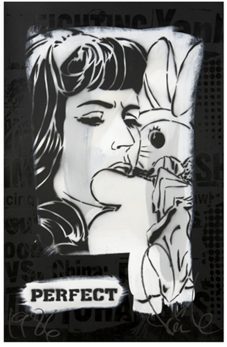 Bunny Girl (Perfect Stencil) by Faile