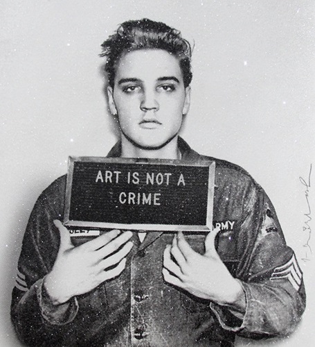 Happy Birthday Elvis! – Jailhouse Pop (Diamond Dust) by Mr Brainwash