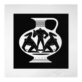 End Of Empire, Aryballos (White) by Cleon Peterson