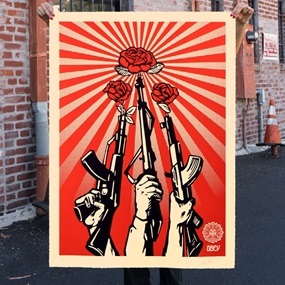 Guns And Roses (Large Format) by Shepard Fairey