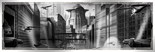 Metropolis (Mono Foil) by Pablo Olivera